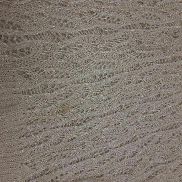 Vintage FAF Womens Sweater Vest Beige Crochet top - Picture 5 of 5